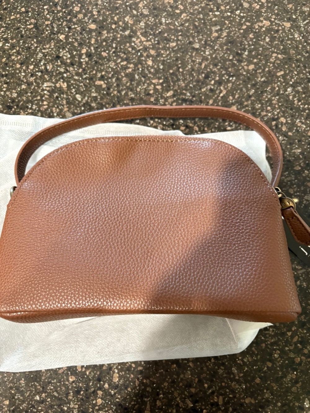 NWT Joy Susan Larissa Double Zip Dome Crossbody Satchel